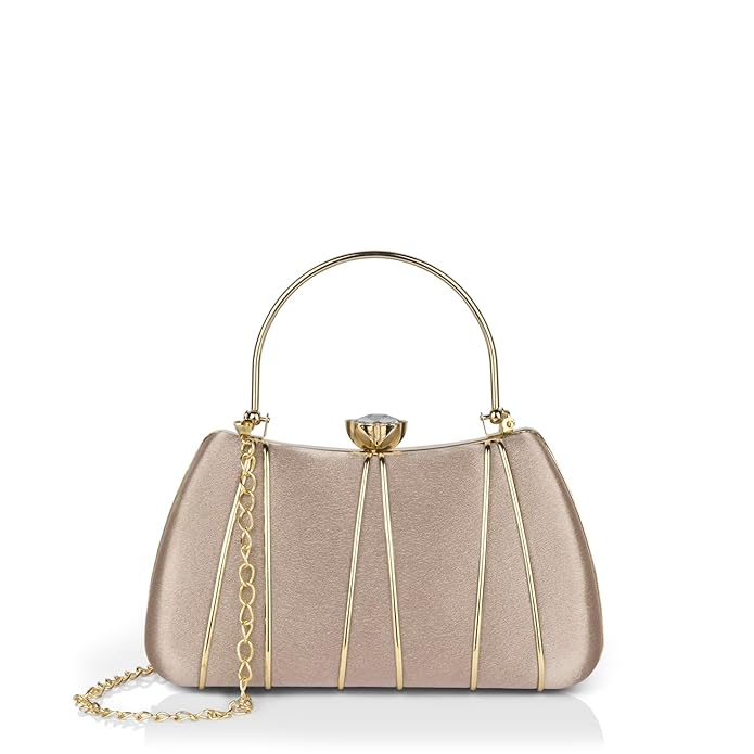 Noorie Metal-Frame Evening Clutch
