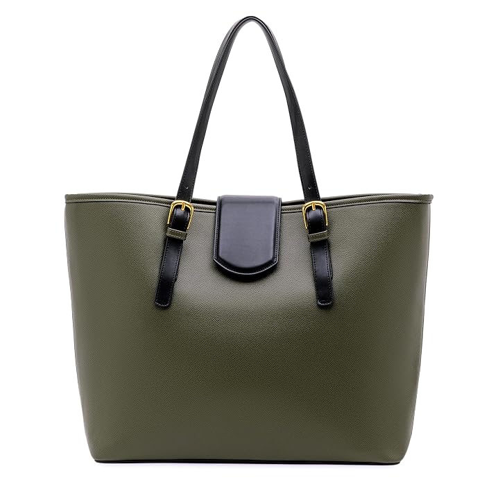 Sanya Buckle-Strap Shopper Tote