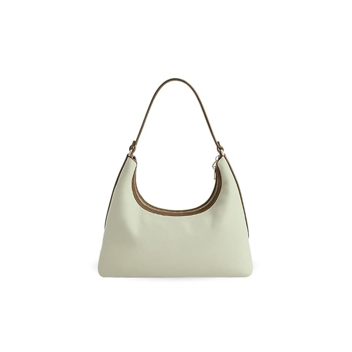 Anaya Pistachio Contrast-Trim Hobo